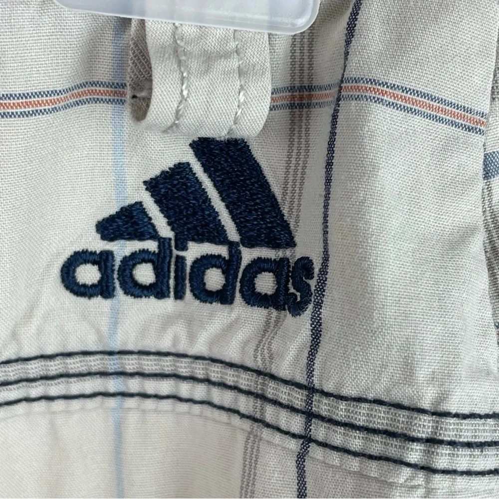 Adidas | Khaki Plaid Lightweight Golf Shorts